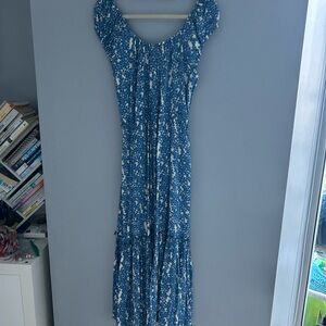 Karen Kane Blue and White Floral Maxi Dress